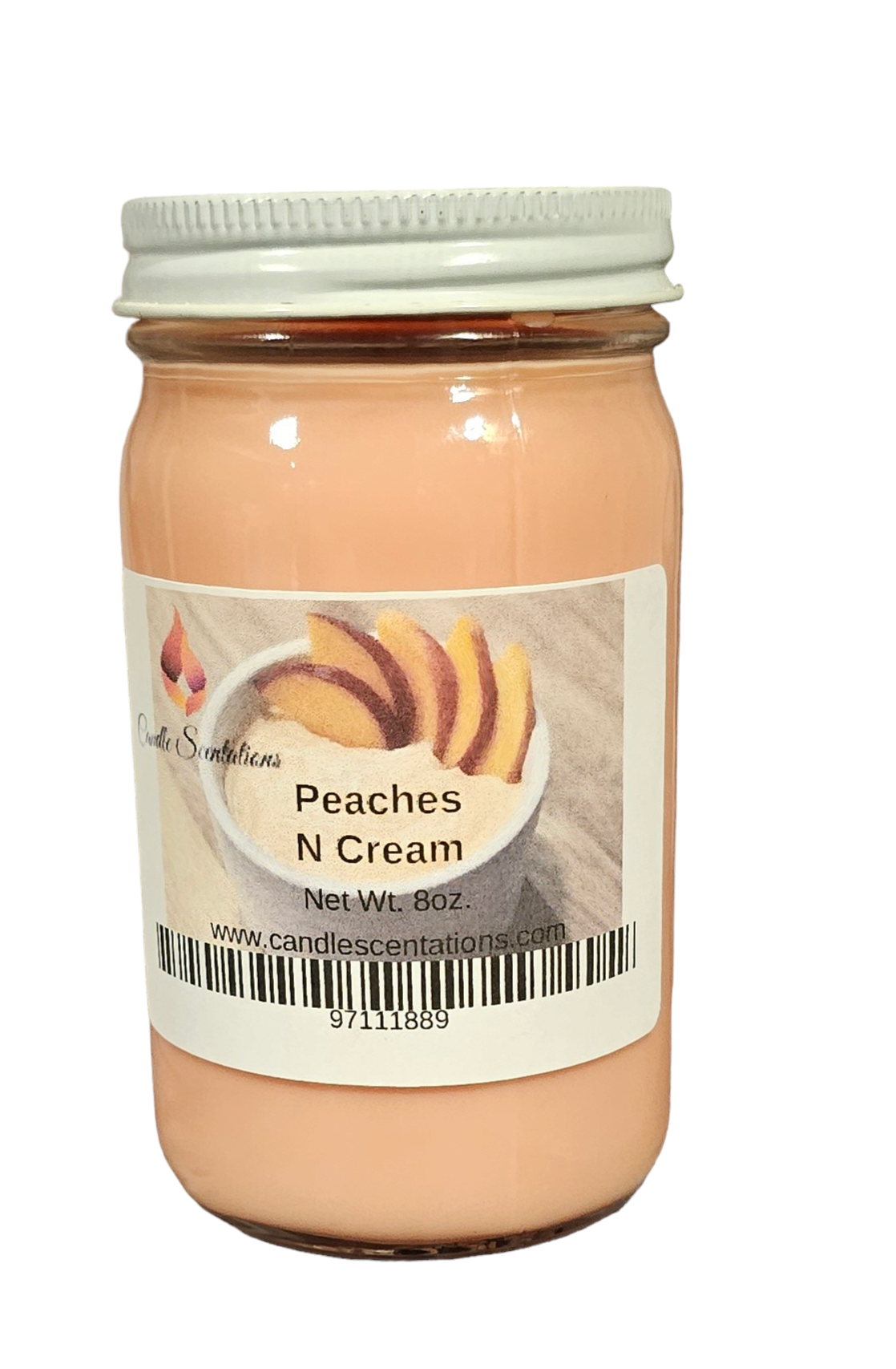 Peaches N Cream 8oz. Candle - Candle Scentations